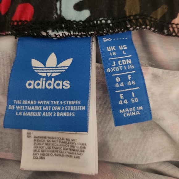 Adidas Floral Multicolor Activewear Leggings Size M - Picture 6 of 7